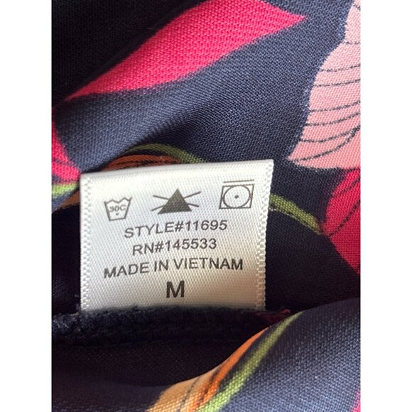 W5 Women's Floral Ruffle Bell Sleeve Top Medium 100% Polyester Multicolor - Picture 6 of 8